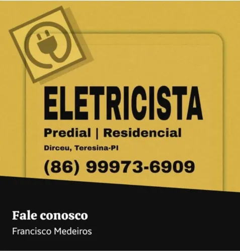 Eletricista Predial e Residencial | Dirceu, Teresina-PI