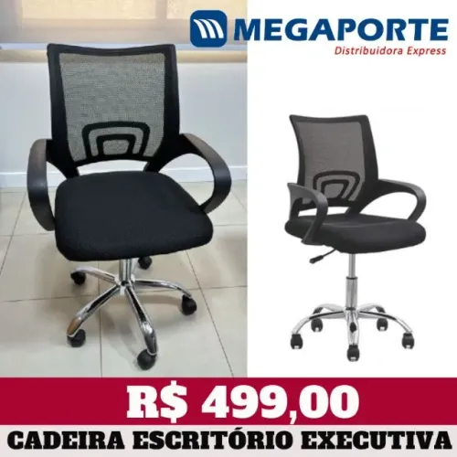 Cadeira de Escritório Executiva com Rodinhas (Novo) Entrega Grátis!