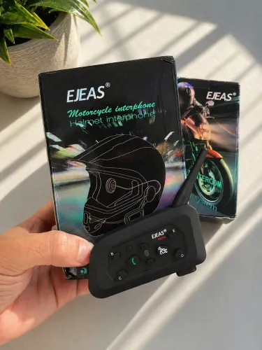 INTERCOMUNICADOR EJEAS V6 PRO+ PARA ATE 6 PILOTOS | +1000M ALCANCE | SOM LIMPO SEM RUÍDO