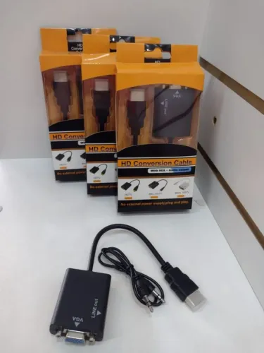 Conversor Hdmi Para Vga Com Saída P2 De Áudio -Cabo Adaptador 