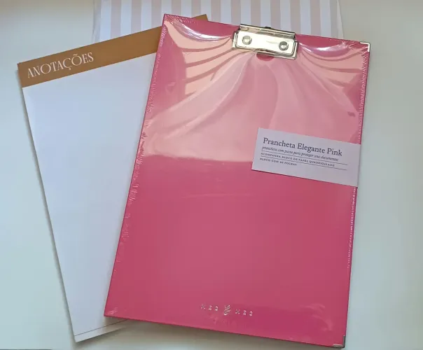 Prancheta elegante pink meg & meg