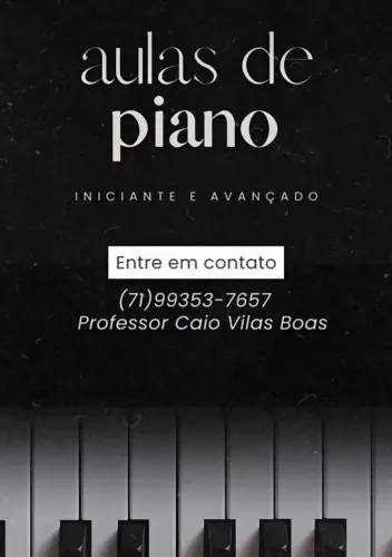 Aulas de piano com professor premiado internacionalmente.