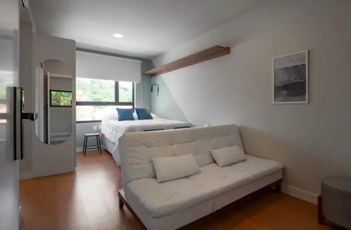 Carvoeira | Studio a 150m da UFSC 100% mobiliado - Ideal para estudantes e trabalho home o