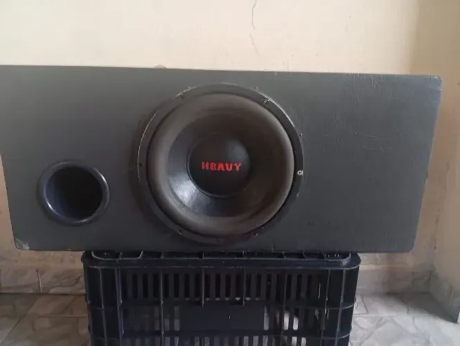 Caixa selada com auto falante de 12 , com corneta Champion 100 Watts.