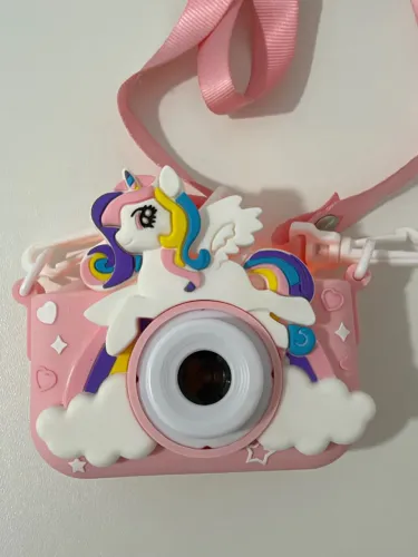 Câmera Fotográfica Infantil Unicórnio Rosa 4GB