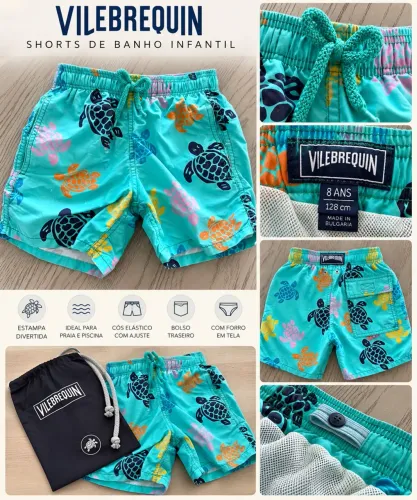 Short de Banho INFANTIL Vilebrequin Original - 8 Anos