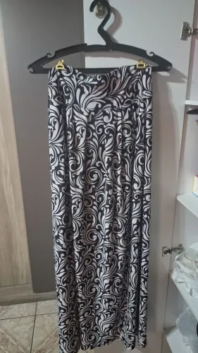 Saia longa estampada de malha