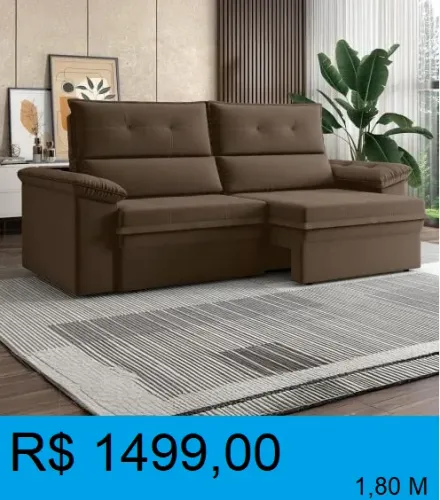 Sofá retrátil e reclinável- compre hoje e receba em até 72 horas