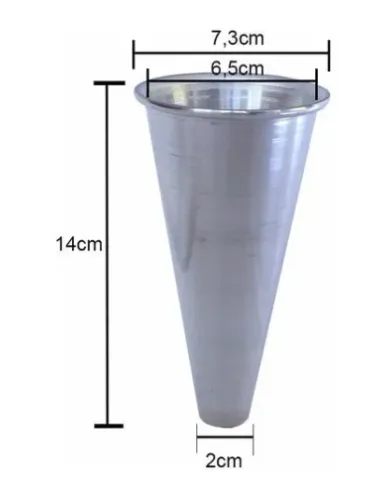 CONES PARA PIZZA 14CM KIT 56 UNIDADES MARCA GASTROBEL 