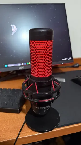 Microfone HyperX QuadCast Original ? Excelente Estado + Acessórios