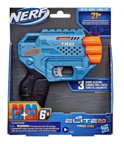 Lançador Nerf Elite 2.0 Trio Hasbro