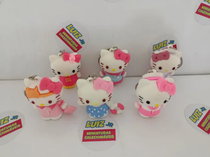 Chaveiros colecionáveis - hello Kitty - 6 unidades