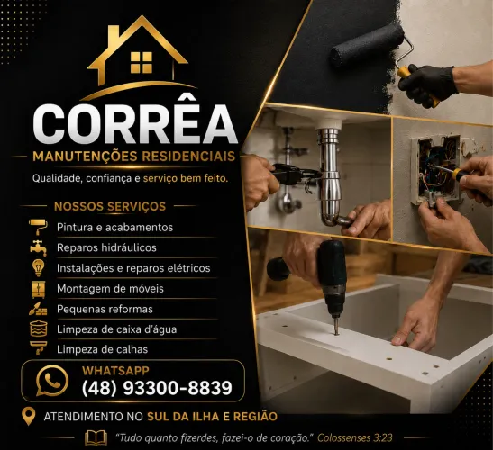 Pintor | Encanador | Eletricista | Montador de Móveis | Pequenas Reformas