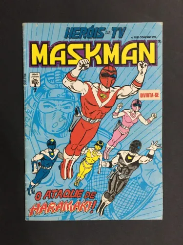 Gibi Heróis da TV Maskman Nº 7 Original Revistinha em Quadrinhos HQ - Abril Jovem 1992