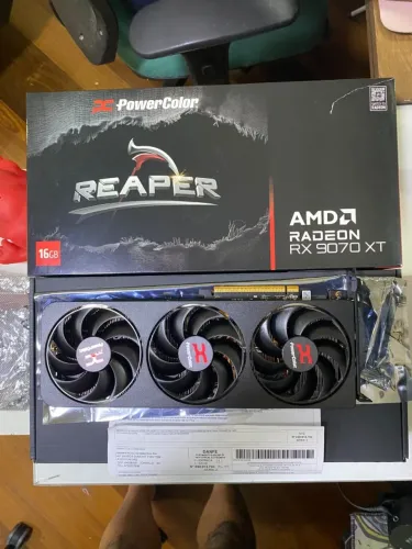 Placa de Video PowerColor Radeon RX 9070 XT Reaper - Com nota e garantia