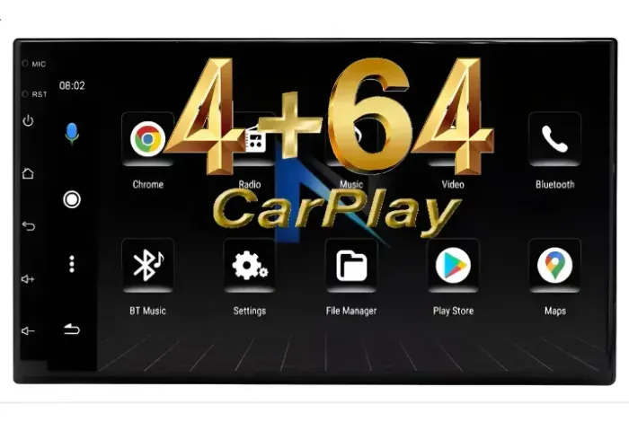 Central Multimídia Android 14 7 Pol. 4Gb/64Gb Carplay e Android Auto Onix Joy 