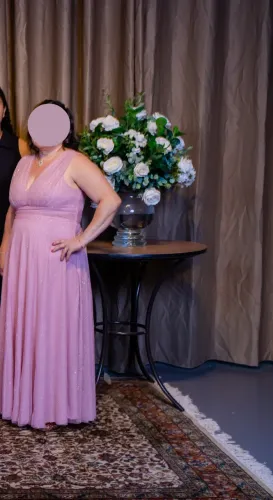 VESTIDO DE FESTA ROSA CLARO