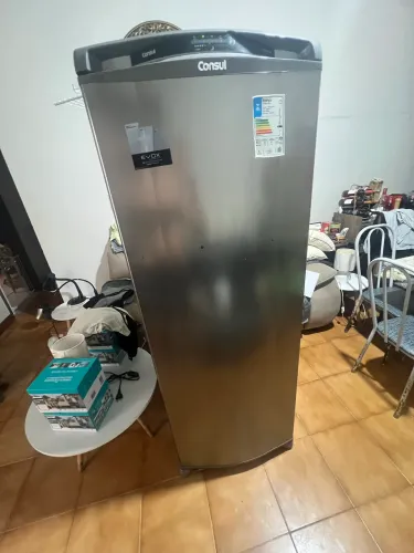 Geladeira Consul Facilite Frost Free Inox/ Evox 300 litros CRB36 NOVA