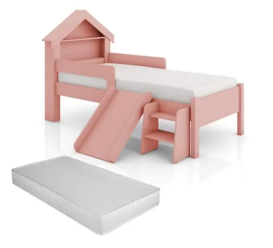 Cama de menina com escorregador