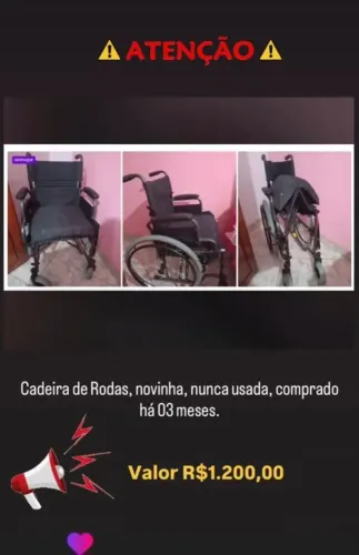Cadeira de Rodas Nova