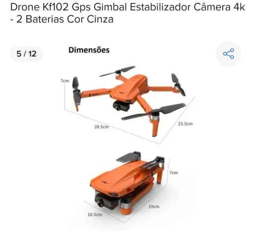 Drone KF102 pronto para voar