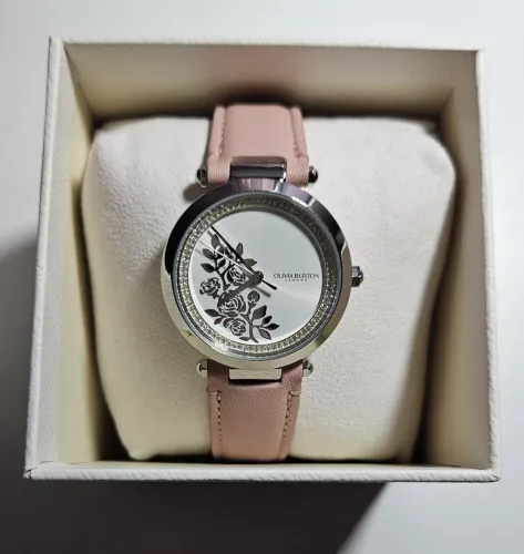 Relógio Olivia Burton Couro Rosa