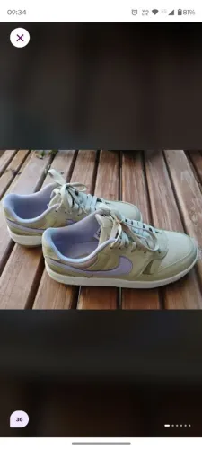 tênis nike gamma force feminino bege e lilás