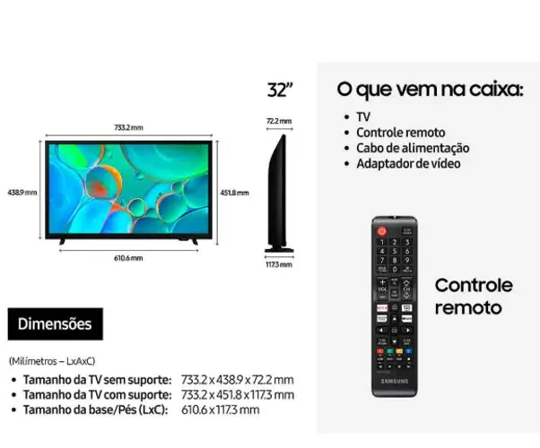 Vendo TV 32 polegagas