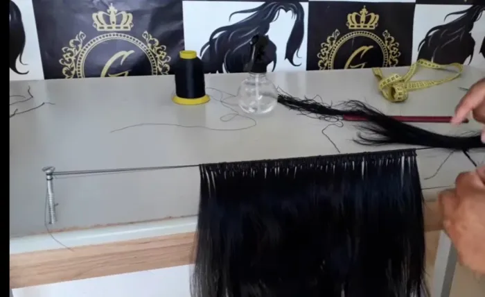 Tela de cabelo manual para megahair