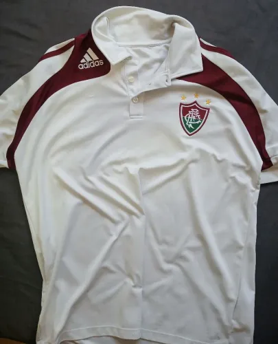 Camisa Rara Fluminense Oficial Polo Comissão Técnica Adidas 2009/2010 G<br>
