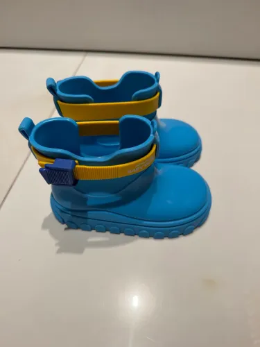 Galocha infantil bota baby shark azul tamanho 23/24