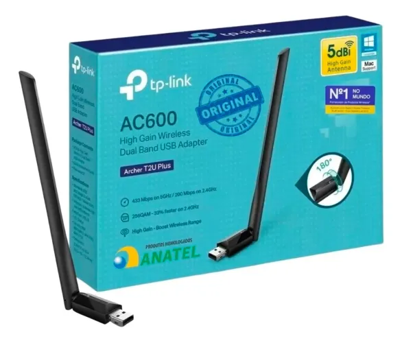 Adaptador Wi-fi Tp-link Archer T2u Plus Dual Band