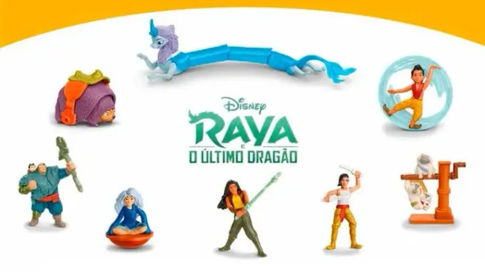 Raya e o Ultimo Dragao brindes Mc Donalds