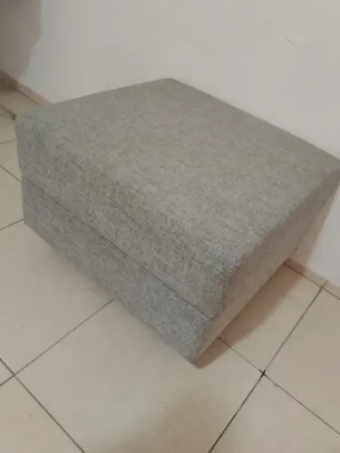 Puff baú cinza Tok & Stok