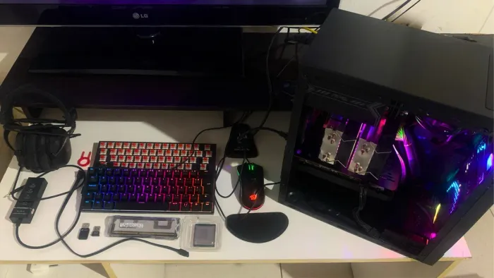 PC Gamer RX 6600 8GB, i7, 32GB, SSD 1TB + muitos extras