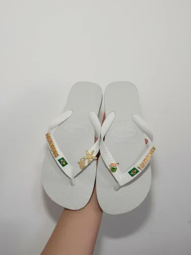 Havaianas Brasil Branca Personalizada