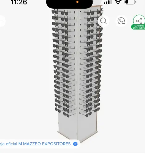 Expositor para óculos