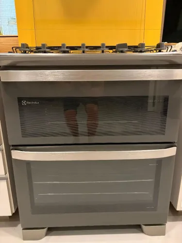 Fogão Electrolux 5 Bocas Experience com forno a gás e elétrico PerfectCook360<br>Prata FE5DC