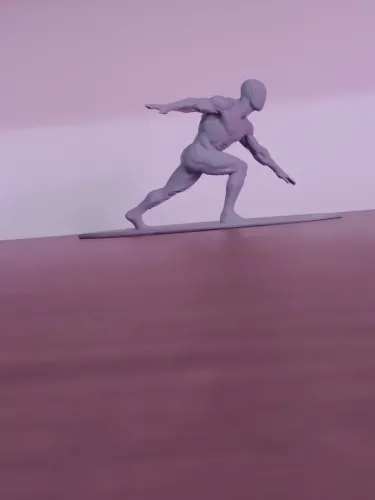 Estátua Decoração para Casa ou Escritório Homem Surfista