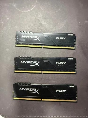 PRA SAIR HOJE MEMÓRIA RAM HYPERX FURY 24gb (3x8) DDR4 2666Mhz