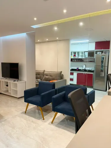 Apartamento pronto mobiliado 2 vagas determinadas, 2 dorms, sendo 1 suíte em Santo Amaro