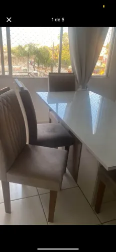 mesa de vidro c 6 cadeiras