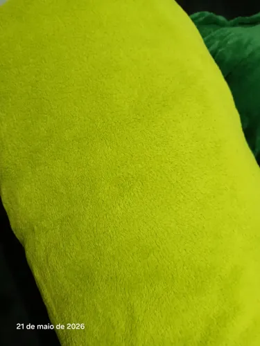 Manta de casal microfibra cor verde abacate