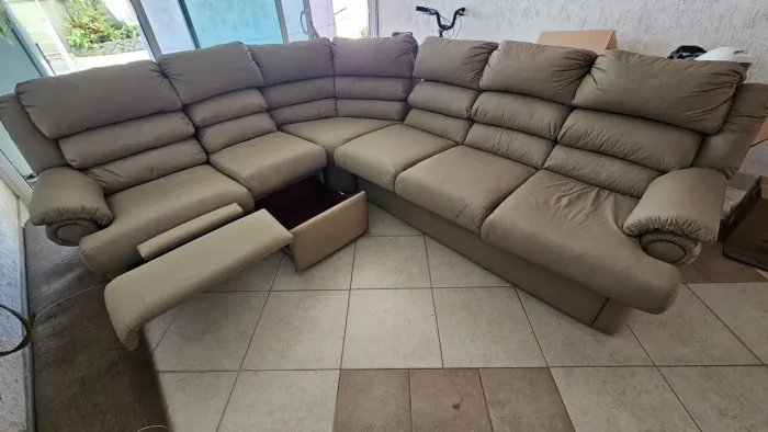 Sofá de canto reclinável 