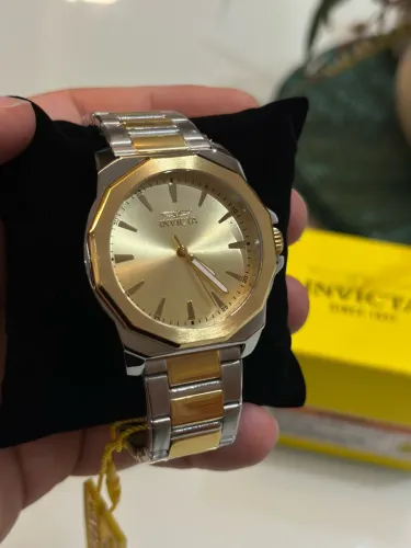 Invicta Speedway Bicolor Dourado e Prata - Novo (c/ plástico)