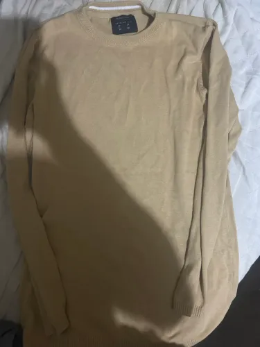 camiseta manga longa, marrom claro.