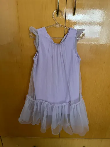 Vestido Infantil Menina Lilás - Tamanho 98 (G) 2 anos