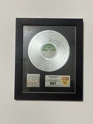 disco de platina kiss 1978 card promocional incluido no double platinum