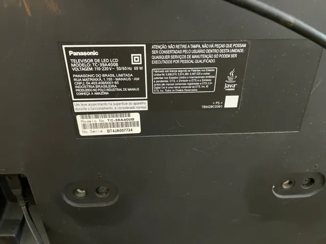 TV Panasonic 39? Full HD + Painel com suporte