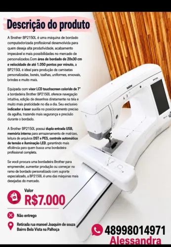 Maquina de bordado Bp2150l